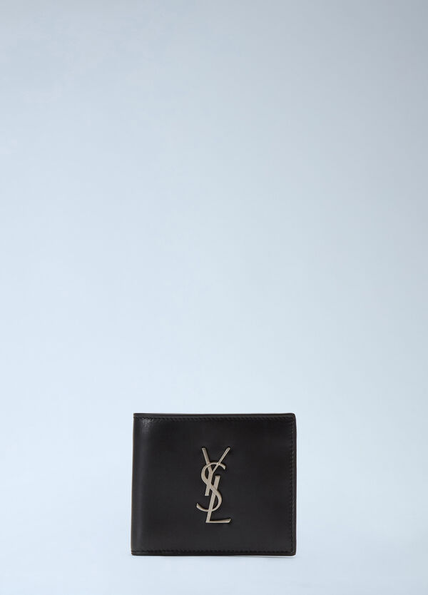 Saint Laurent Cassandre Bi-Fold Wallet Black sla0136055
